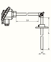 直角弯头热电偶